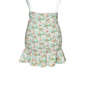 Emory Park Pastel Floral Elastic Shirred Ruffle Skirt or Top